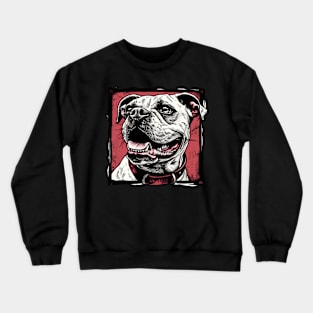 Retro Art American Bully Dog Lover Crewneck Sweatshirt